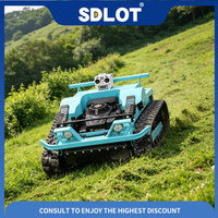 Offre Spéciale SDLOT Tondeuse Débroussailleuse Industrielle à 2 Temps, Certifiée CE EPA EURO5, Télécommandée sur Chenilles, Équipement Agricole