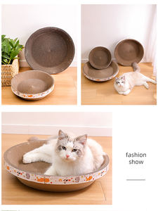 Cartoon Design <span class=keywords><strong>Cat</strong></span> Scratcher für kleine/mittlere/große Katzen (M/L/XL) Wellpappe Katzen bett und Kratz brett - Product Image 6