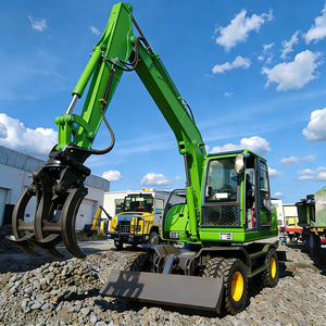 Promotion : Excavatrice sur roues certifiée CE avec moteur et pompe, marteau hydraulique haute performance, <span class=keywords><strong>pelle</strong></span> à long bras - Product Image 1