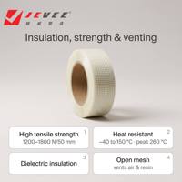 Ruban adhésif en fibre de verre tissée pour isolation électrique, ruban adhésif en fibre de verre sans alcali à haute résistance diélectrique