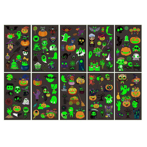 Tatuajes Temporales de Papel con Forma de Estrella Luminosa para Niños, Resistentes al Agua, Multicolores, para Halloween - Product Image 4