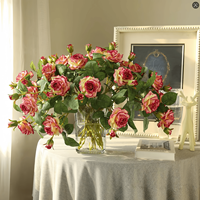 Künstliche Duftende Rosen Wohnungsdekoration Modern Minimalistisch Seidenmaterial Wohnzimmer Blumenarrangement Echt Anfühlend