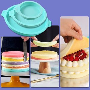 Molde Redondo de Silicona Hecho a Mano para Pasteles, Utensilio para Hornear en Capas, para Pizza, Pan Arcoíris y Sándwiches en la Cocina - Product Image 4