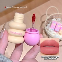 Rouge à lèvres SHAQINUO Soft Fog Contrast Color Lip Mud, fini mat, pour étudiants, fête, blanc, non collant, ne se décolore pas
