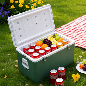 33Lランチボックス 保冷ボックス キャンプ用食品オーガナイザー PP PE モバイルアイスストレージクーラー 冷凍庫用 魚肉 生鮮食品 ドリンク用 - Product Image 1