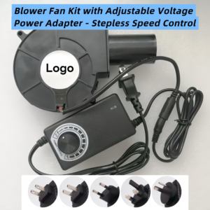 Ventilateur axial DC12V 2.7A haute pression étanche 97x95x33mm avec contrôleur de vitesse pour barbecue électrique - Product Image 2