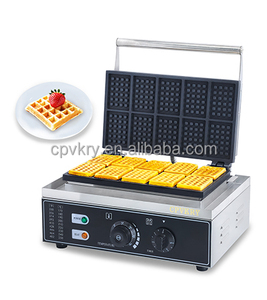 Máquina para Hacer Waffles Belgas Comercial <span class=keywords><strong>de</strong></span> 1550W para Hogar, Hotel y Exteriores, 10 Piezas, Antiadherente, Control <span class=keywords><strong>de</strong></span> Temperatura y Tiempo, Fuente Eléctrica para Snacks - Product Image 1