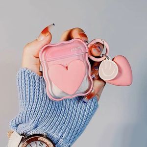 Pour AirPods Pro 3 Wave étui de protection pour écouteurs souples pour écouteurs <span class=keywords><strong>Apple</strong></span> 4 écouteurs sans fil 3D rose amour housse de protection - Product Image 3