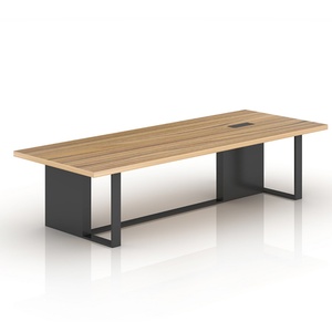 New Arrival Modern 8 Person Seats Wooden Office Conference Room Meeting <b>Table</b> and Chairs - Product Image 6