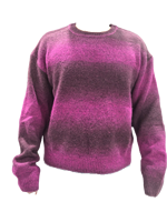 Pull en tricot à dégradé personnalisé pour hommes et femmes, col rond, OEM ODM, marque privée, fabricant de vêtements en tricot en gros