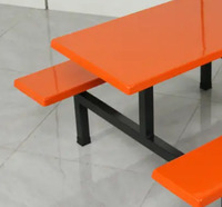 Mobilier cantine scolaire table à manger avec banc restauration rapide ensemble table et chaises pour étudiants