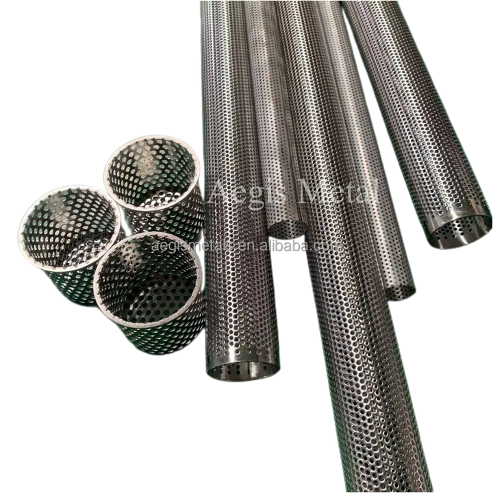 Tuyau D'Échappement Perforé Acier Inoxydable 1m | Diamètre 50mm | V2A/SS304 | Pour Systèmes Échappement Et DIY