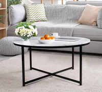 Table basse ou de thé en acier inoxydable, ensemble de meuble simple, moderne, doré et rond, pour salon, luxe, table centrale latérale