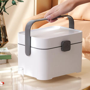 Tzh042602 กล่องเก็บยา 2 ชั้นพร้อมช่อง 2 ช่องกล่องยาพกพาสำหรับใช้ในบ้านในสีพีชบลอสซั่มสีชมพูมิ้นท์สีเขียวการ์ดีเนียสีขาว - Product Image 2