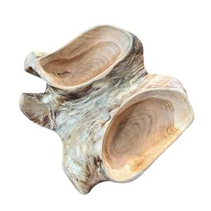 ชุดอาหารค่ำไม้สักพรีเมียม WTH030 ทำจากรากไม้สัก งานฝีมือไม้เนื้อแข็ง ตกแต่งแบบโบราณ ให้ลุคธรรมชาติ สำหรับการรับประทานอาหารที่บ้านอย่างมีระดับ - Product Image 3