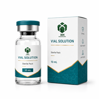Maßgefertigte 10ml Ampullen-Verpackungsetiketten Pillen- & Flüssigkeitsverpackung Selbstaufrichtende Schachteln mit Elfenbeinkarton Heißprägung Logo