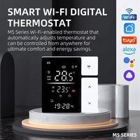 Controlador de Calefacción por Suelo Radiante Flexible Moderno, Pantalla LCD, Termostato Inteligente WiFi, Sensores Integrados para Uso en Habitaciones