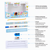 Boîte de papeterie en carton écologique en gros pour les fournitures scolaires des enfants avec impression de logo personnalisé