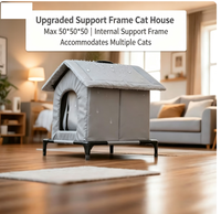 Nouvelle Tente pour Chat Sauvage d'Extérieur Imperméable et Résistante à la Pluie, Chaude pour l'Hiver, Grande Capacité, Épaissie, Fermée et Anti-Morsure