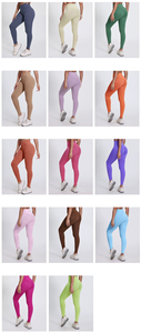 Mallas atléticas de gimnasio suaves de nailon con logotipo personalizado, mallas de yoga para fitness en forma de V, mallas de yoga para entrenamiento con levantamiento de glúteos y caderas - Product Image 6