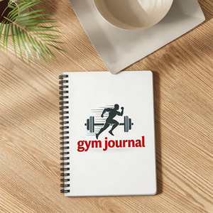 Custom Pattern <strong>Gym</strong> Journal Wellness Notebook Softcover Spiral <strong>Diary</strong> Fitness Gift - Product Image 3