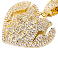 Collier hip-hop avec pendentif dollar en zircon, style hipster, pour une personnalité affirmée