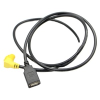 Kabel Ekstensi USB dengan Konektor USB A Female dan Konektor Sudut serta Kabel Bulat Hitam untuk Perpanjangan Perangkat USB