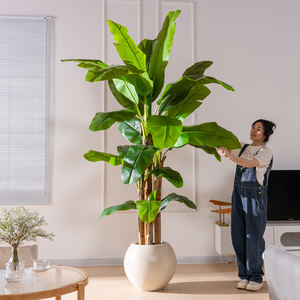 Grande bananeira artificial 8ft 9ft alta vegetação realista deixa árvores plantas decorativas para casa para a loja do hotel - Product Image 3