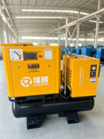 Compresseur d'air à vis stationnaire lubrifié pour machine de découpe laser à fibre, certifié ISO9001 CE, silencieux, prix usine de gros