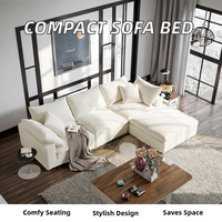 Canapé-lit inclinable en tissu mousse haute densité 45D, directement de l'usine, compressé sous vide, pour petits hôtels et villas