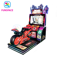 Funspace prix d'usine simulateur de moto de conduite d'arcade machine de jeu de course de moto vidéo à jetons