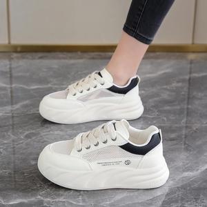 Nouvelles chaussures pour femmes en toile à semelle épaisse, à lacets, antidérapantes, pour le sport et les occasions décontractées - Product Image 3