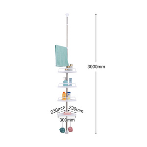 Kệ nhà tắm treo tường 4 tầng bằng acrylic, thiết kế thân thiện với người dùng, chất liệu nhựa bền - Product Image 3