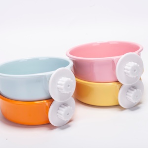 Bol double en mélamine avec base intégrée pour nourriture et eau, pour chats et chiens d'intérieur - Product Image 5