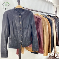Chaqueta de Cuero de Segunda Mano Yijiayi, Abrigo de Cuero para Hombre, Estilo Retro Americano Vintage, Cremallera de Alta Calidad, Ropa Usada en Fardos