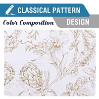 Camellia Floral Print Bindi Black Liner Rideaux occultants pour salon et maison pour revêtements de fenêtre