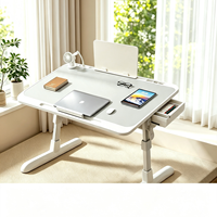 Table de lit pour ordinateur portable inclinable et réglable en hauteur, pliable, portable, bureau d'étude pour la lecture et le travail