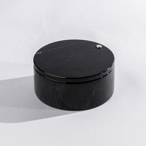 Distributeur de sel et d'épices à double compartiment, chambre à sel en marbre, pot à épices avec couvercle en pierre rotatif à 360 degrés - Product Image 4