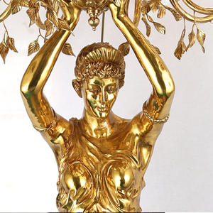 Sculpture en <span class=keywords><strong>bronze</strong></span> de style moderne à taille personnalisée, statue de dame tenant une lampe, œuvre d'art en métal pour l'intérieur et l'extérieur, lampadaires élégants, décor - Product Image 3