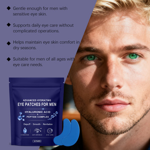 10 Paires de Patchs Hydratants Avancés pour les <span class=keywords><strong>Yeux</strong></span> Hommes Anti-Rides Lissants Raffermissants avec Logo Personnalisé Marque Privée - Product Image 1