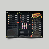 Service d'impression personnalisée de menus et de prospectus de qualité supérieure, en couleur, pour les restaurants, les magasins et les besoins de marketing des entreprises