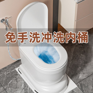 Toilette portable domestique sans installation, anti-odeur, avec couvercle à fermeture lente, tabouret de toilette convertible pour usage intérieur - Product Image 5