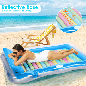Piscine extérieure d'été Plage Coeur gonflable Rangée flottante <span class=keywords><strong>Bain</strong></span> <span class=keywords><strong>de</strong></span> <span class=keywords><strong>soleil</strong></span> en PVC Lit gonflable flottant Tapis <span class=keywords><strong>de</strong></span> <span class=keywords><strong>soleil</strong></span> Chaise longue à eau - Product Image 4