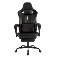 Chaise d'ordinateur de course ergonomique à dossier haut de grande taille Chaise de jeu ergonomique avec support lombaire de massage