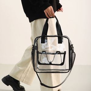 Outdoor Travel Beach PVC Tote Bags Single Shoulder Sling Bag Waterproof Transparent Hand Bag - Product Image 1