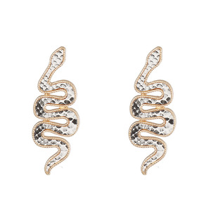 Boucles d'oreilles à charnière en forme de serpent brillant, bijoux pour femmes, cadeau - Product Image 5