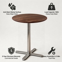 Table d'appoint console en forme de I en noyer nordique avec miroir en acier inoxydable, table d'appoint pour ordinateur portable et collations, pour salon et hôtel, personnalisable OEM