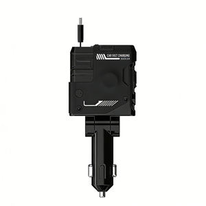 <span class=keywords><strong>Chargeur</strong></span> <span class=keywords><strong>de</strong></span> voiture multi-ports avec cordons rétractables, alimentation 12/24V, accessoires pour téléphone, produits <span class=keywords><strong>de</strong></span> refroidissement 2026 - Product Image 1