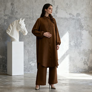 Vestido Abaya de Noche Elegante de Poliéster con Lentejuelas de Alta Calidad Premium para Mujeres Musulmanas, Venta al por Mayor Personalizada OEM - Product Image 2