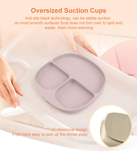 ชุดจานอาหารเด็กเกรดอาหาร 100% พร้อมโลโก้สั่งทำ สำหรับ<span class=keywords><strong>เด็ก</strong></span> กำลังเป็นที่นิยมในปี 2026 ผลิตภัณฑ์สำหรับเด็กทารกที่กำลังจะมาแรง - Product Image 4